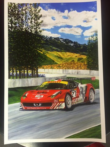 Graeme Dear TFM Ferrari 458 GT3 print
